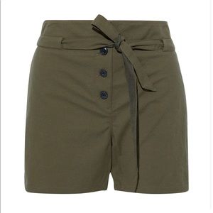 RAG & BONE Camille belted cotton-blend seersucker shorts